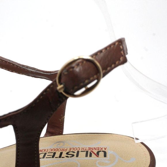 Unlisted by Kenneth Cole Womens Size 9.5M Kind Deed Luggage Brown Strappy Sandal - Picture 7 of 13